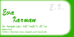 eva karman business card